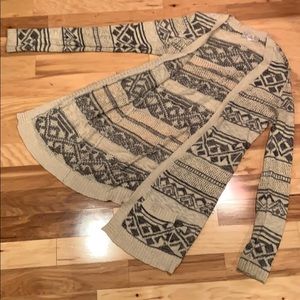 Long Flowy Patterned Cardigan